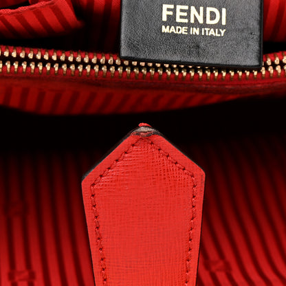 Fendi Vitello Elite Flamingo Regular 2Jours Tote Rosso Fiamma 11 of 14