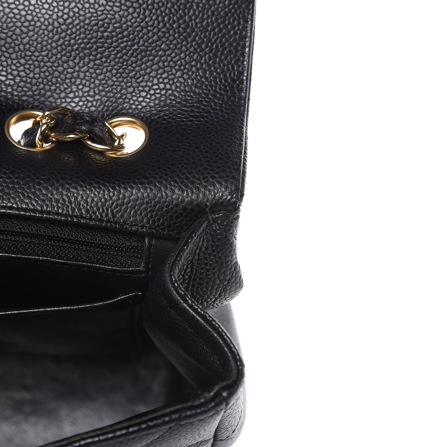 Caviar Quilted Jumbo Single Flap Black