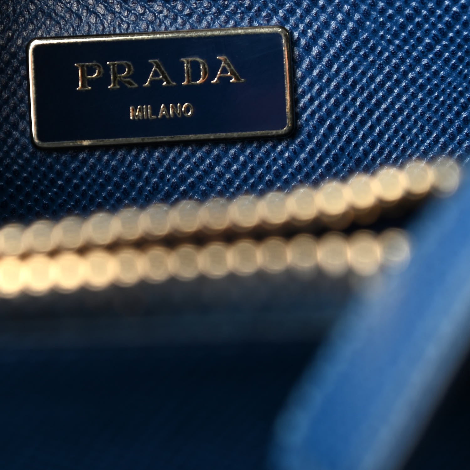 Prada Saffiano Cuir Open Promenade Tote Bluette 8 of 9
