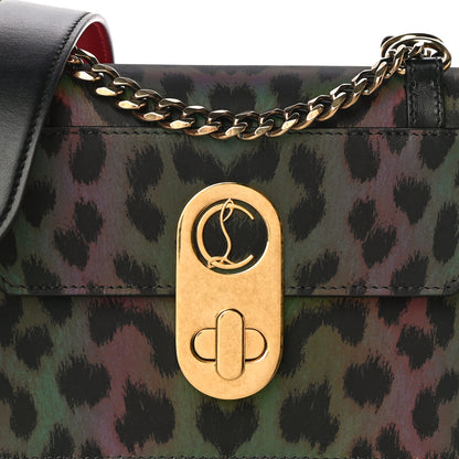 Christian Louboutin Nylon Reflex Calfskin Leopard Elisa Baguette Multicolor Black 6 of 10