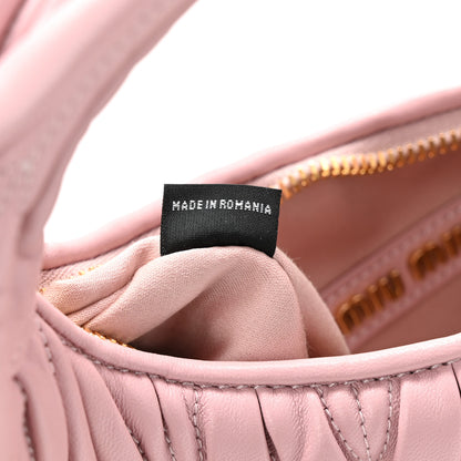 Miu Miu Nappa Matelasse Small Wander Hobo Alabastro 7 of 10