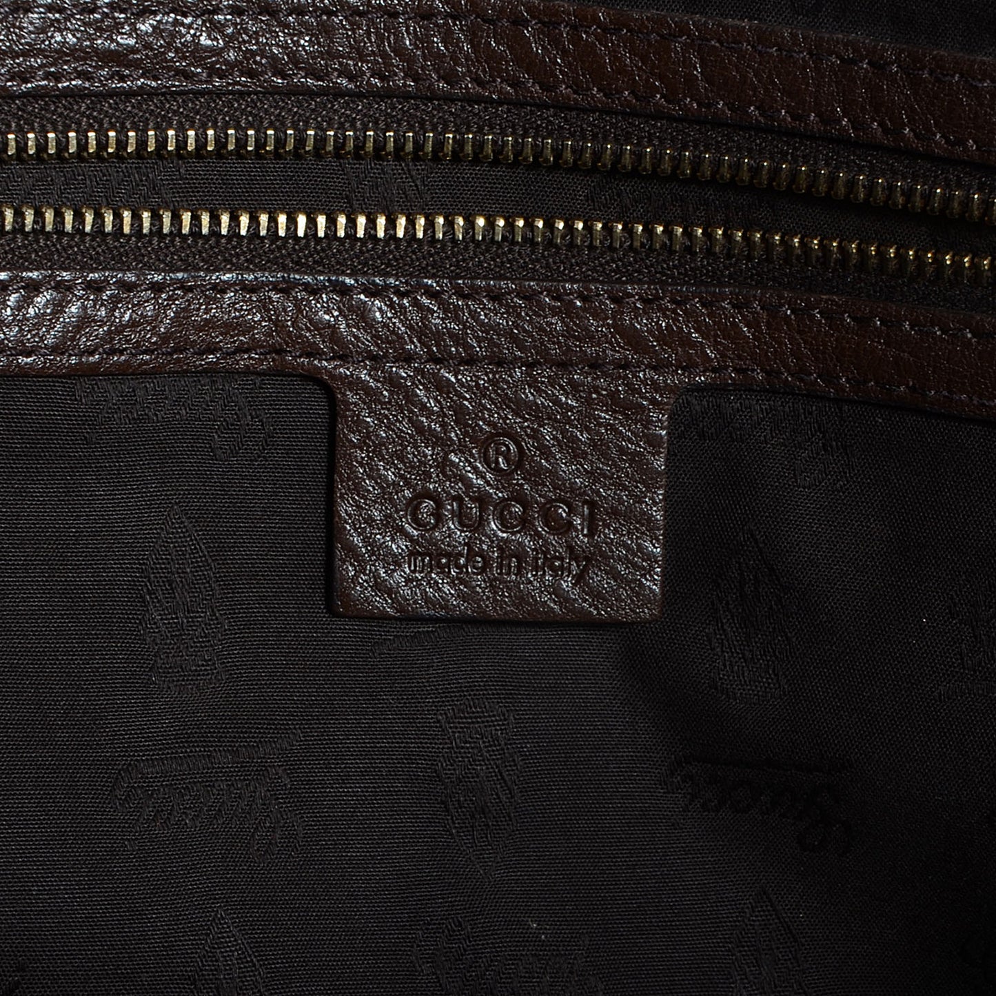Monogram Medium Charm Top Handle Bag Brown