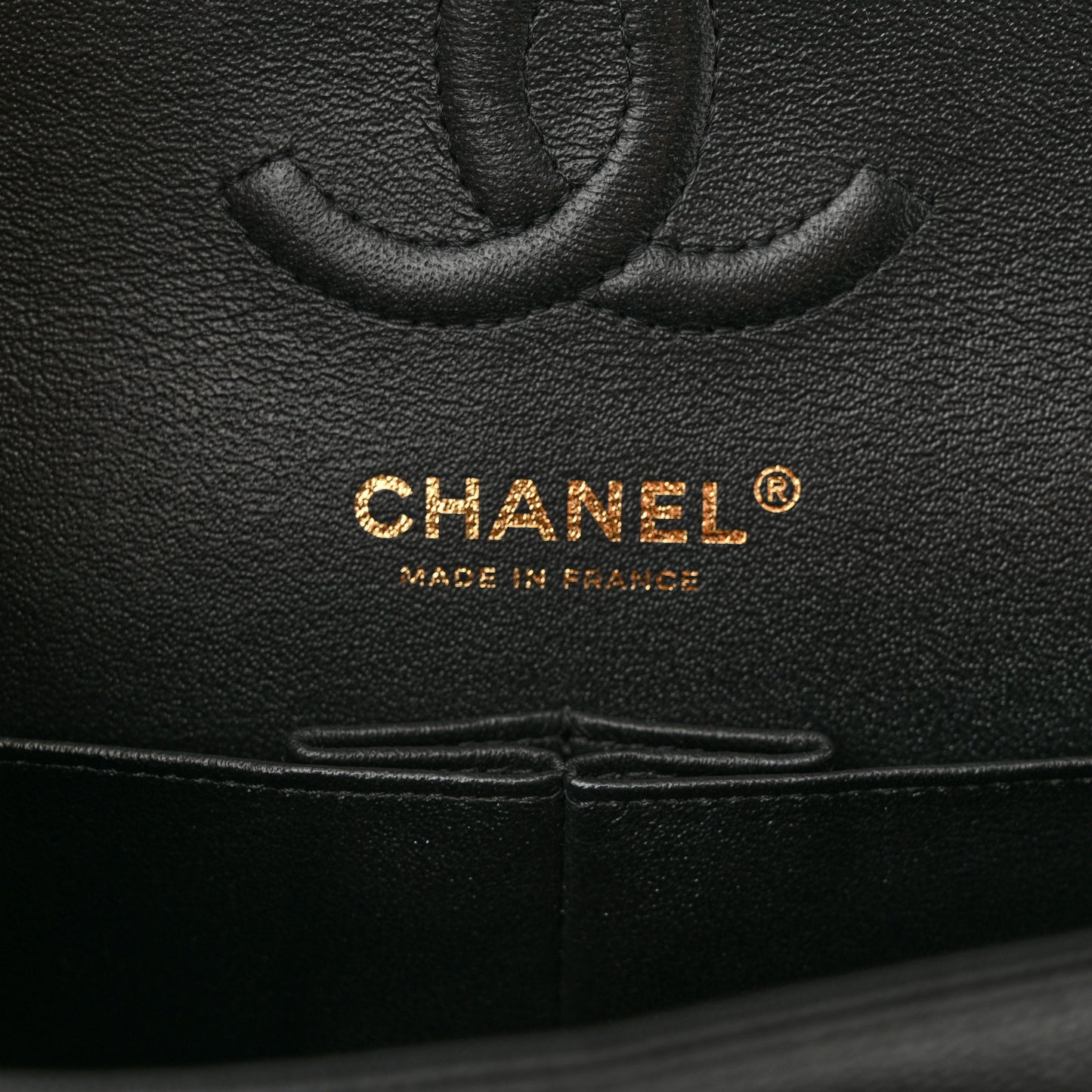 Caviar Chevron Quilted Small Double Flap Black