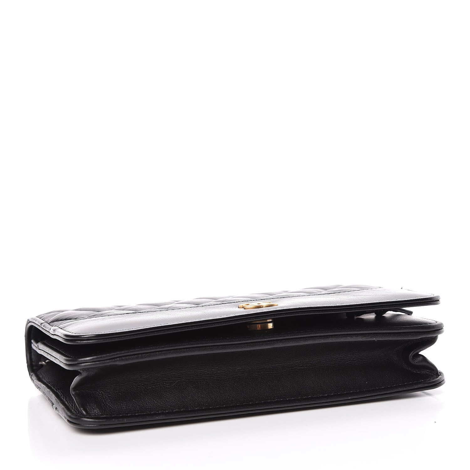 Chanel Aged Calfskin Quilted Gabrielle Wallet On Chain WOC Black 4 of 15