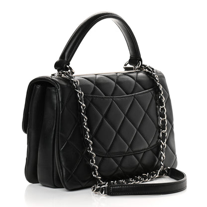 Chanel Lambskin Quilted Small Trendy CC Dual Handle Flap Bag Black 2 of 9