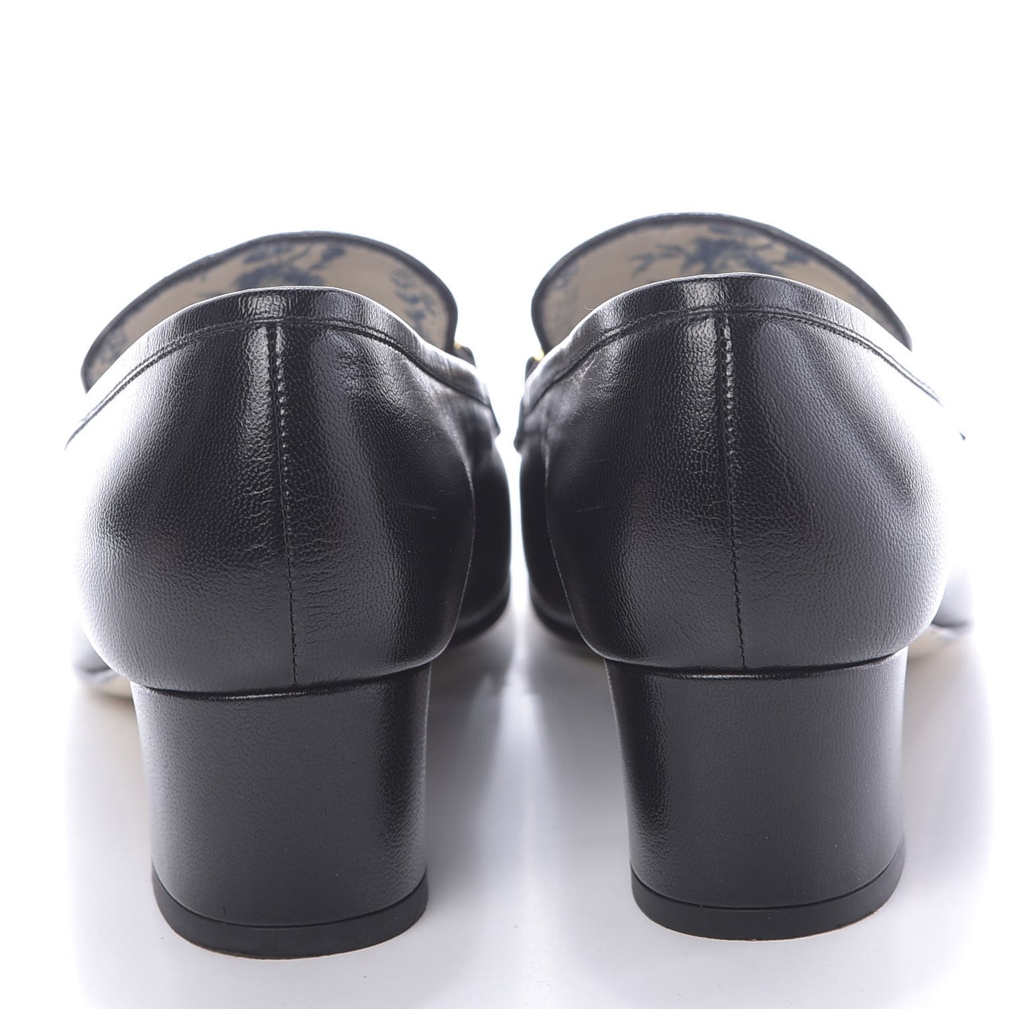 Goatskin Feline Ginger Loafer Pumps 37 Black Light Brown