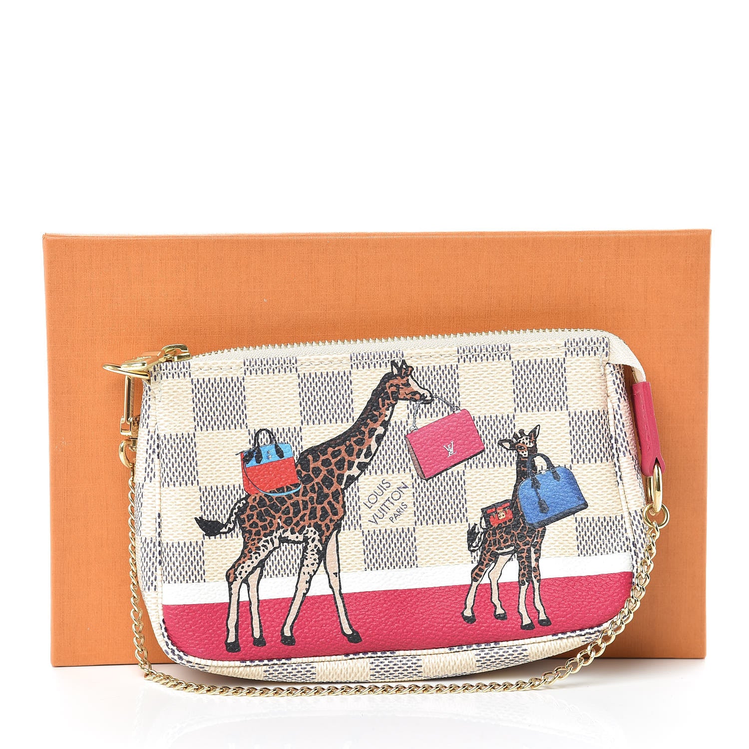 Louis Vuitton Damier Azur 2017 Christmas Animation Mini Pochette Accessories 8 of 8