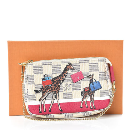 Louis Vuitton Damier Azur 2017 Christmas Animation Mini Pochette Accessories 8 of 8