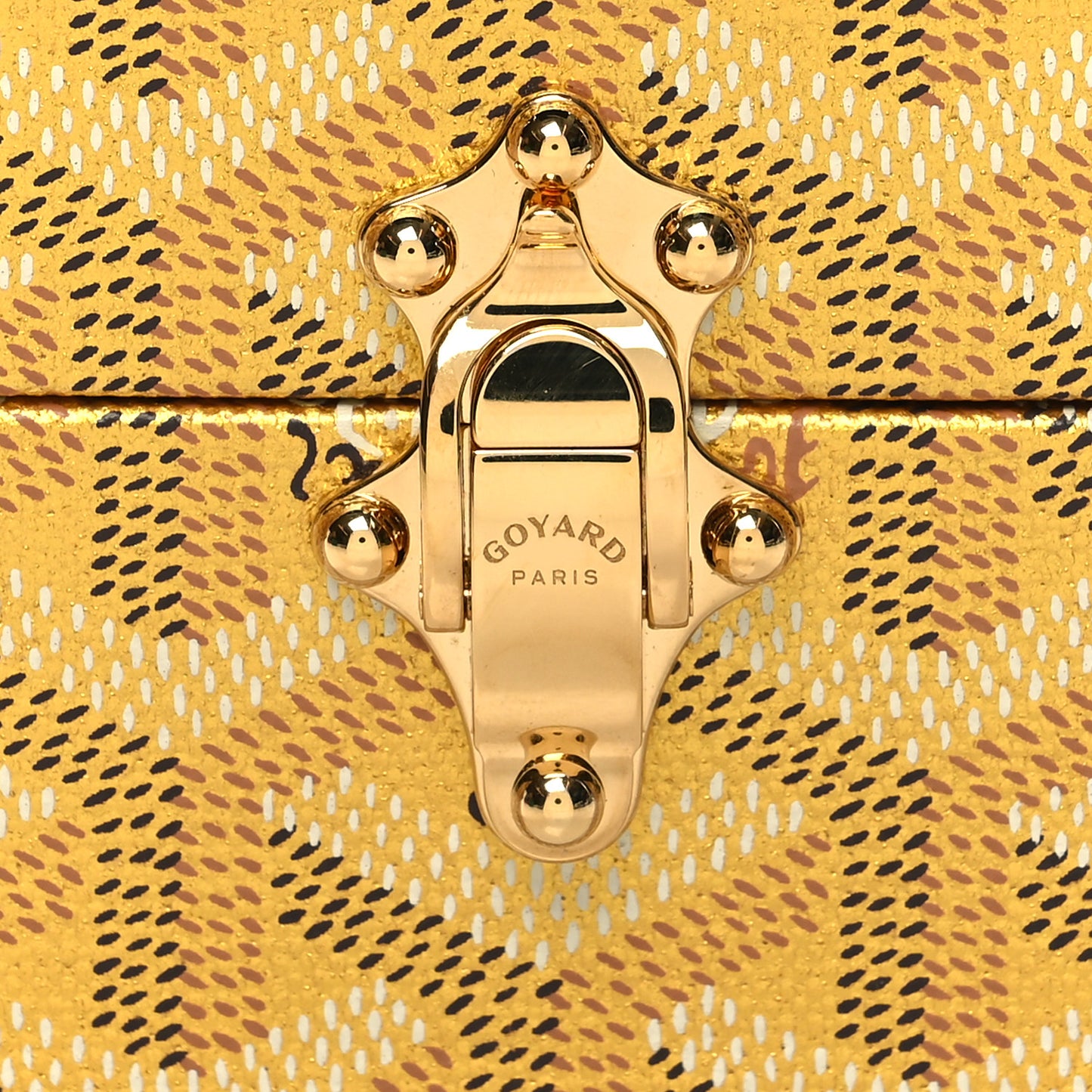 Goyardine Precious Metals Regence Mini Trunk Gold