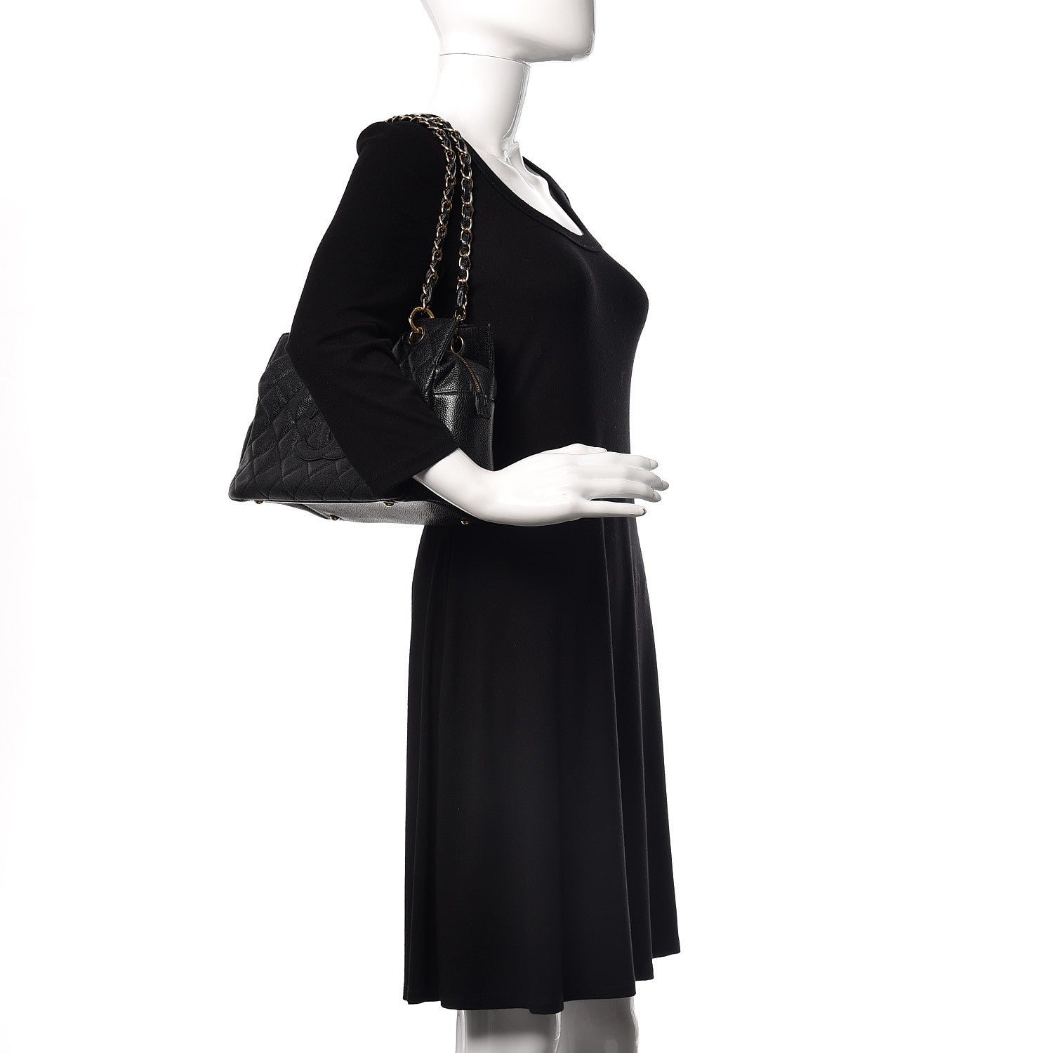 Chanel Caviar Quilted Petit Timeless Tote PTT Black 2 of 8