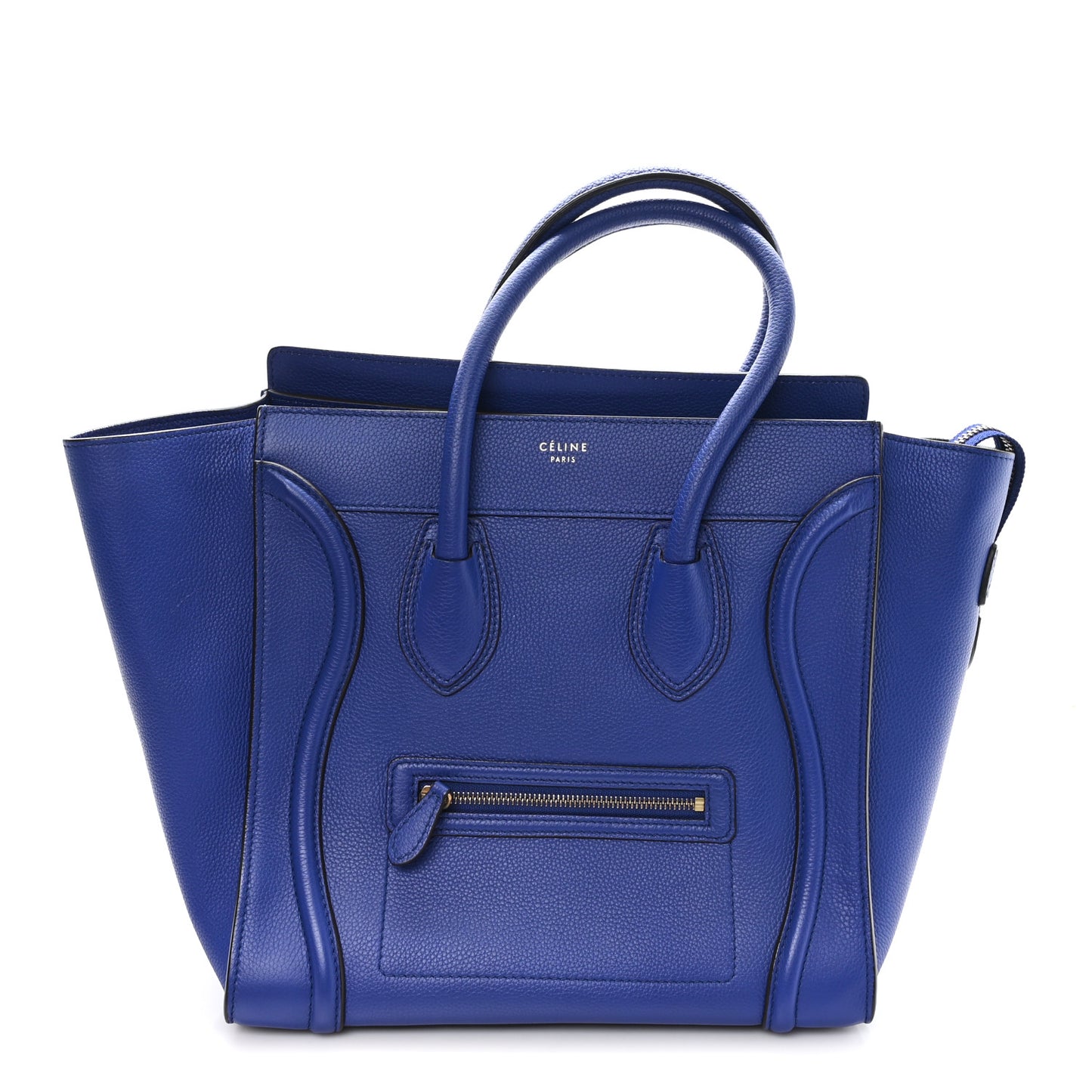 Drummed Calfskin Mini Luggage Indigo