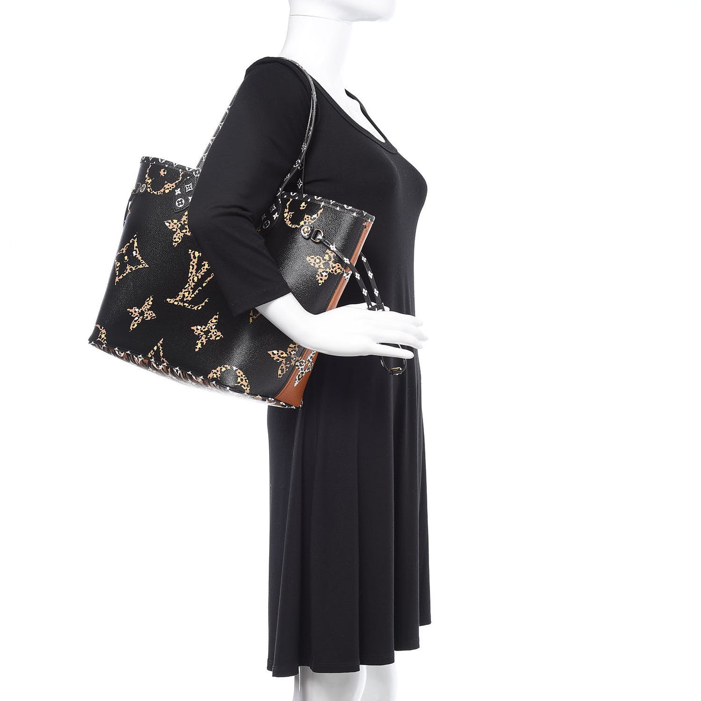 Monogram Giant Jungle Neverfull MM Black