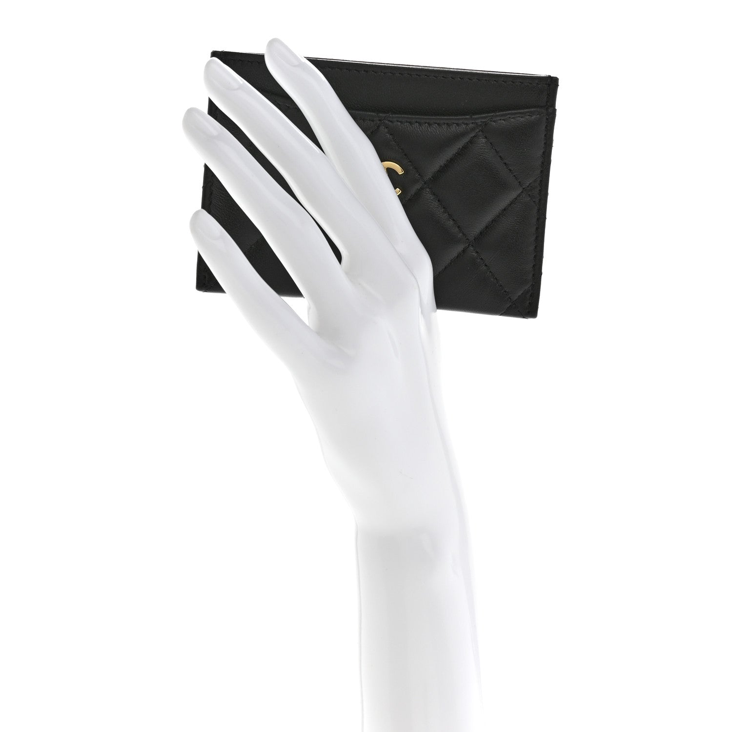 Chanel Lambskin Quilted Card Holder Black 2 of 8