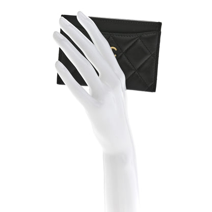 Chanel Lambskin Quilted Card Holder Black 2 of 8