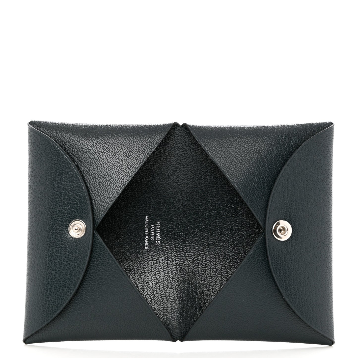 Chevre Mysore Calvi Card Case Vert Cypress