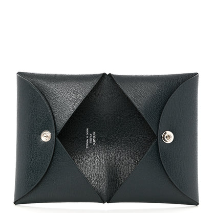 Hermes Chevre Mysore Calvi Card Case Vert Cypress 5 of 8
