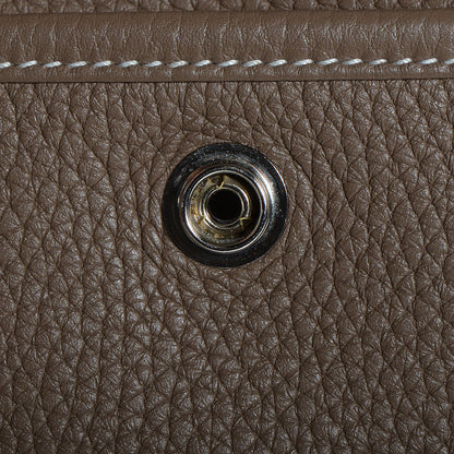 Hermes Taurillon Clemence Evelyne III GM Etoupe 8 of 13