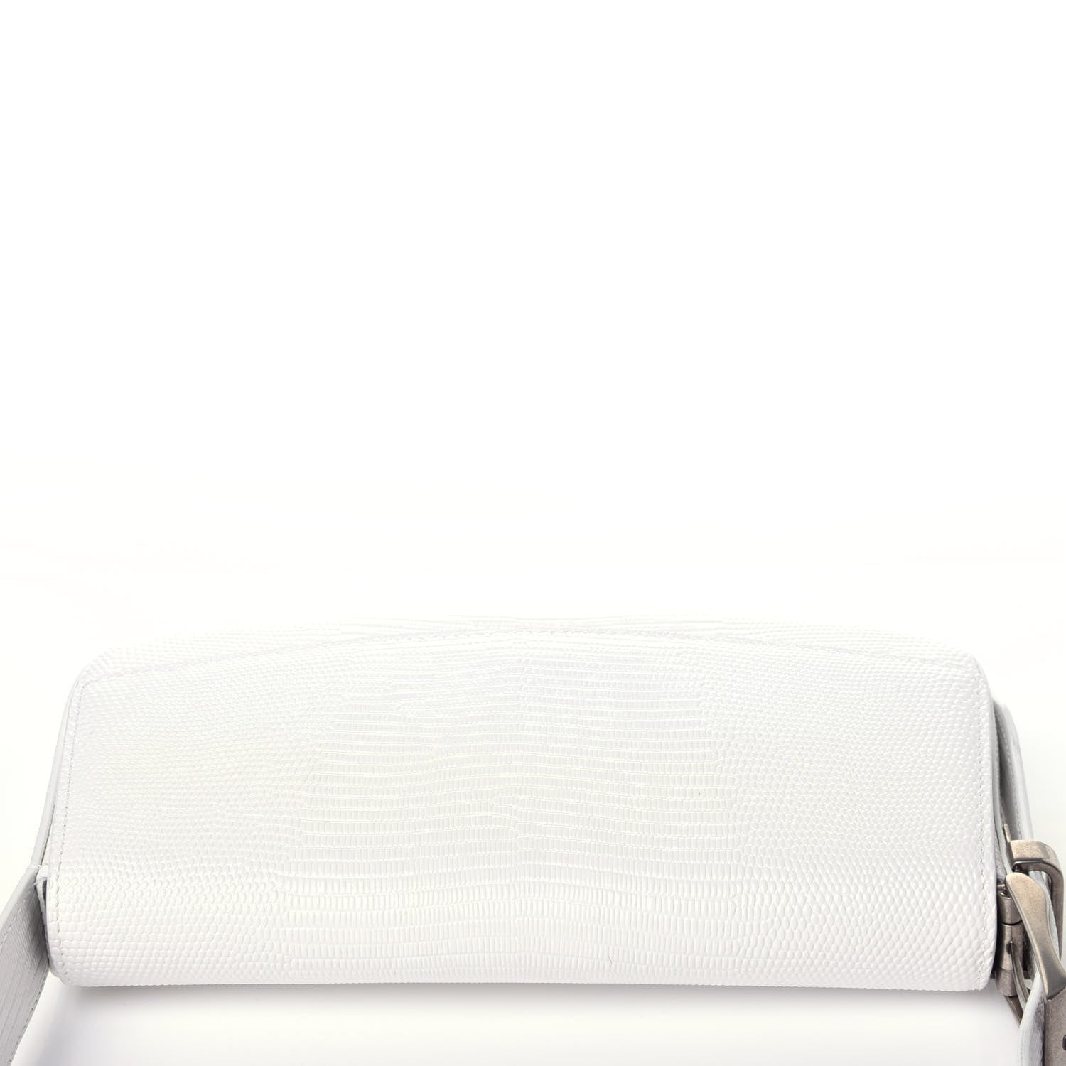 Balenciaga Patent Calfskin Lizard Embossed Ghost Sling Bag Optic White 10 of 12