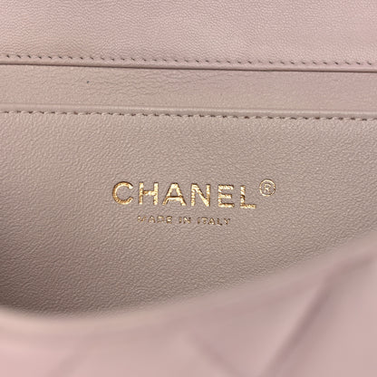 Chanel Lambskin Quilted Clutch with Chain Flap Light Pink 6 of 10