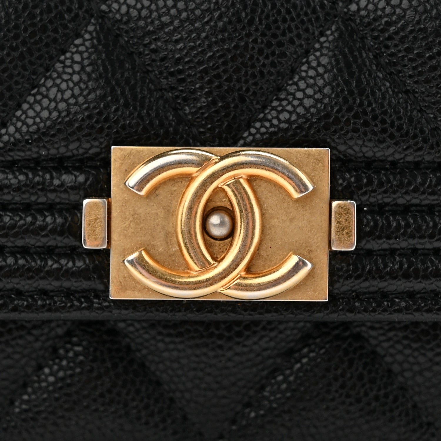 Chanel Caviar Quilted Boy Flap Card Holder Black 9 of 9