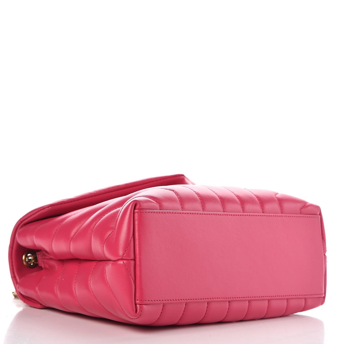 Calfskin Y Quilted Monogram Small Loulou Chain Satchel Fresh Fuchsia