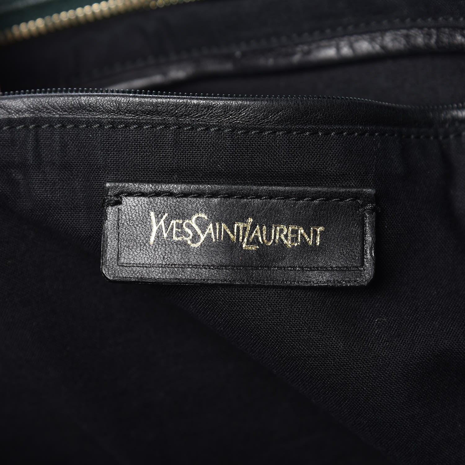 Saint Laurent Sheepskin Large Cabas ChYc Dark Green 10 of 19