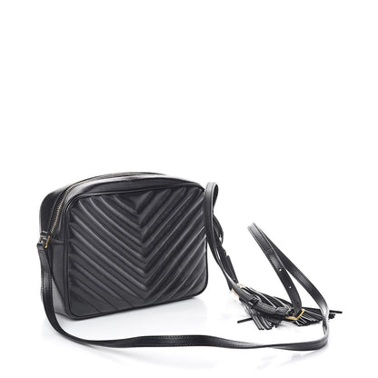 Saint Laurent Calfskin Matelasse Monogram Lou Camera Bag Black 3 of 8