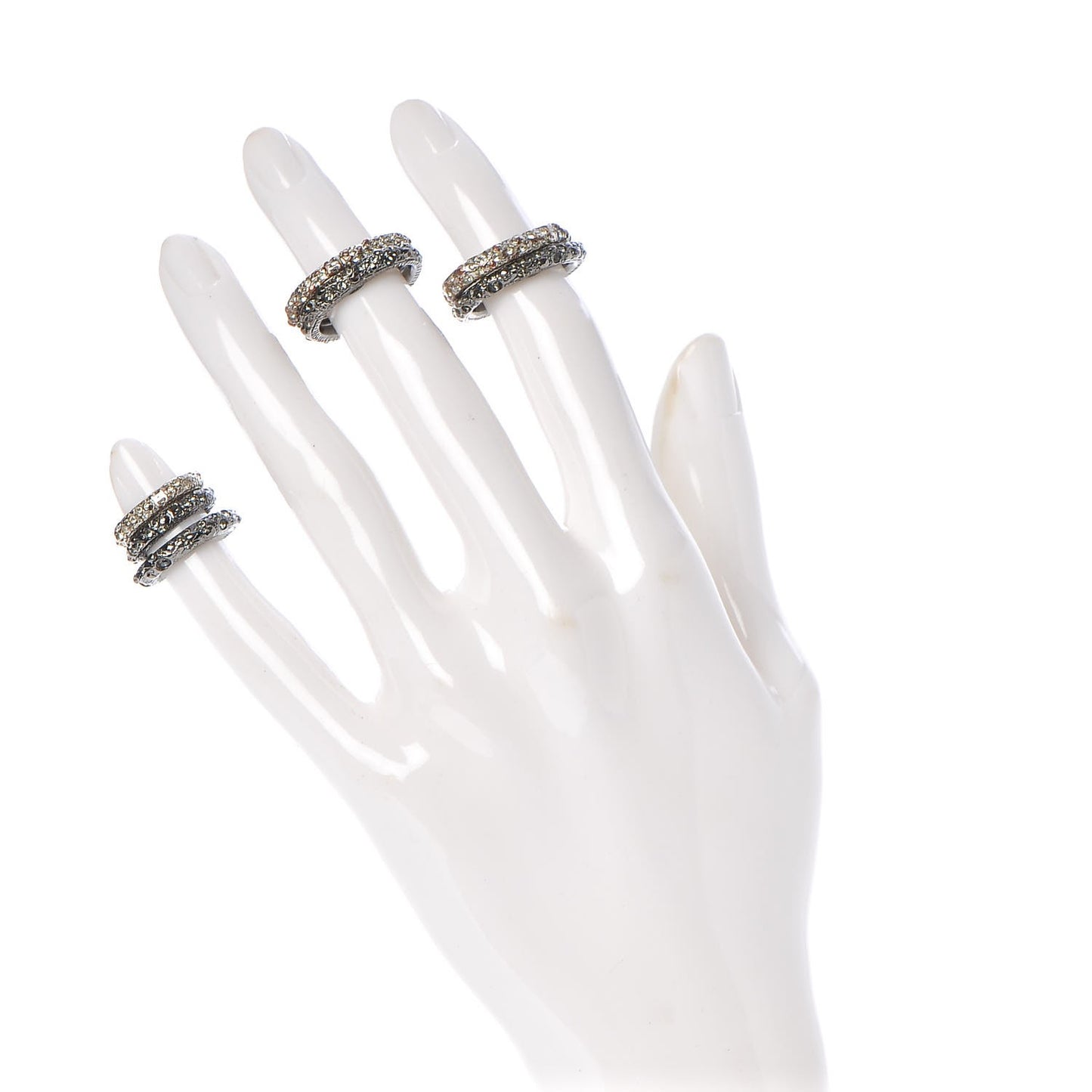 Crystal Knuckle Stackable Ring Set