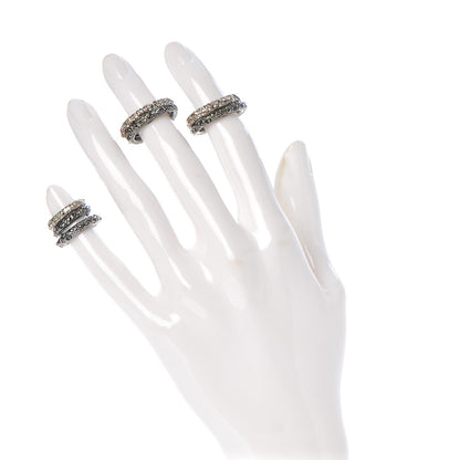 Chanel Crystal Knuckle Stackable Ring Set 2 of 4