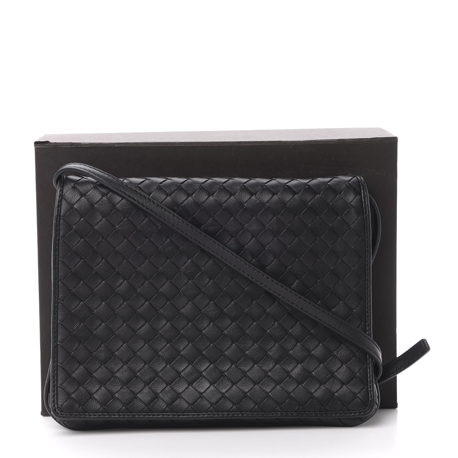 Bottega Veneta Nappa Intrecciato Flap Crossbody Black 11 of 11