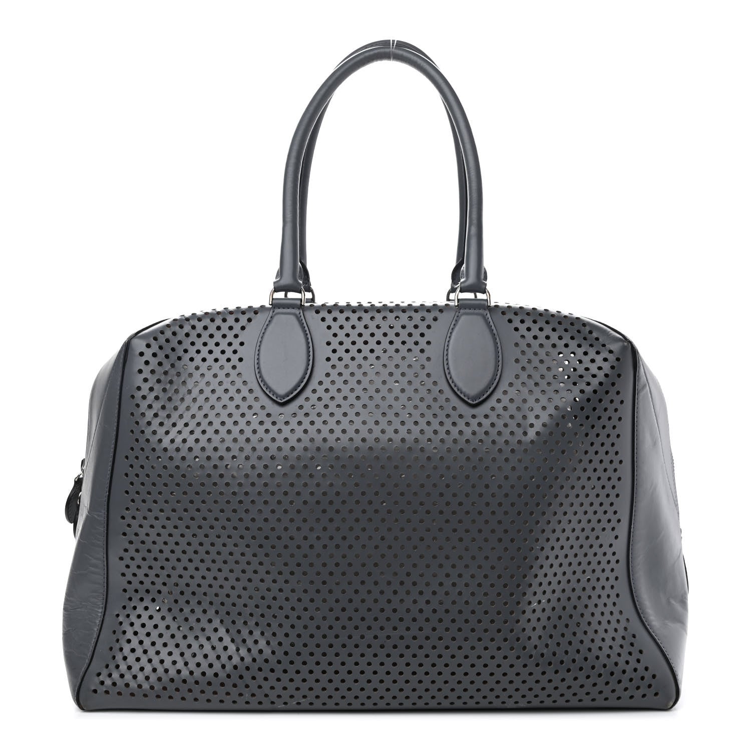 Alaia Calfskin Lux Laser Cut Tote Anthracite 1 of 18