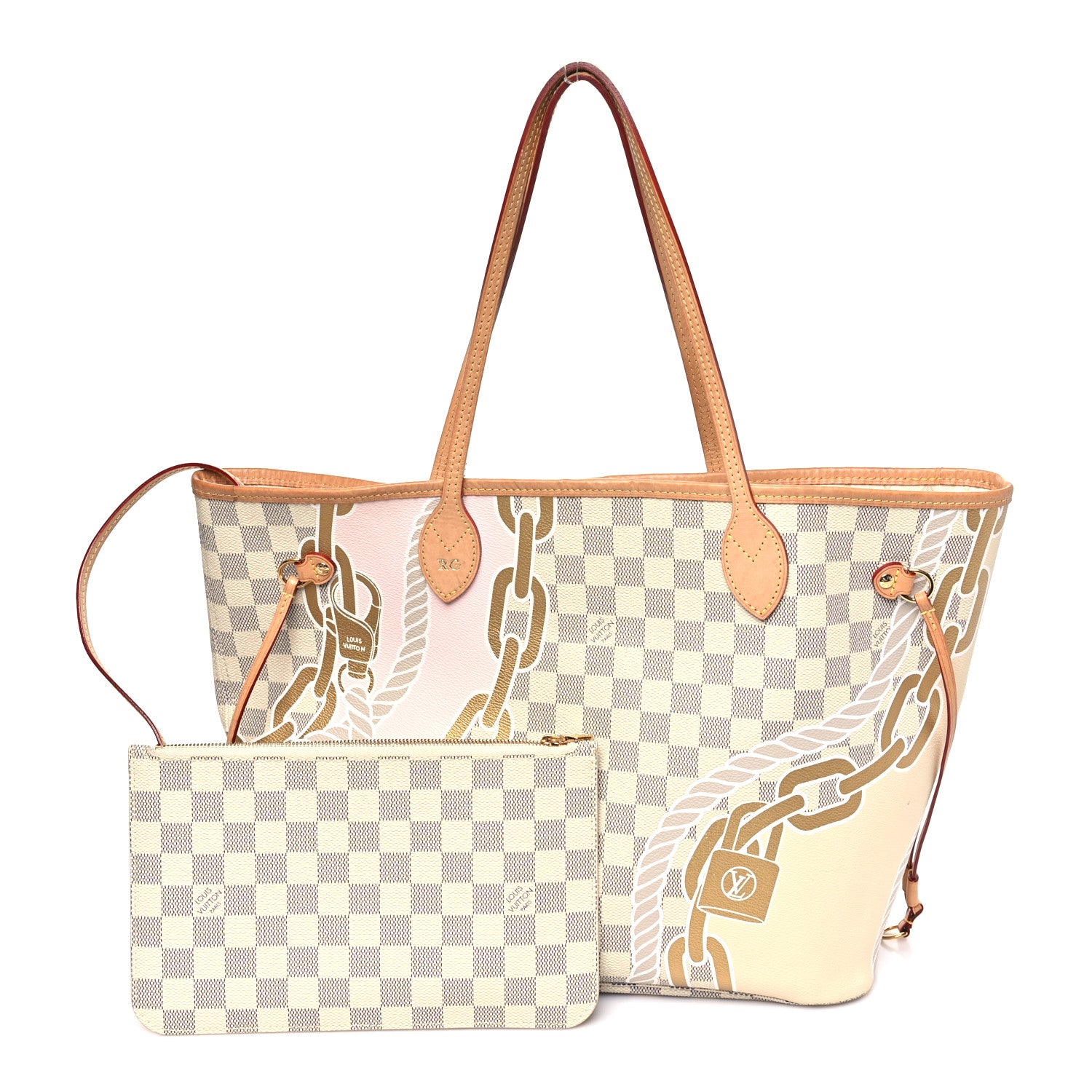 Louis Vuitton Damier Azur Nautical Neverfull MM 3 of 10