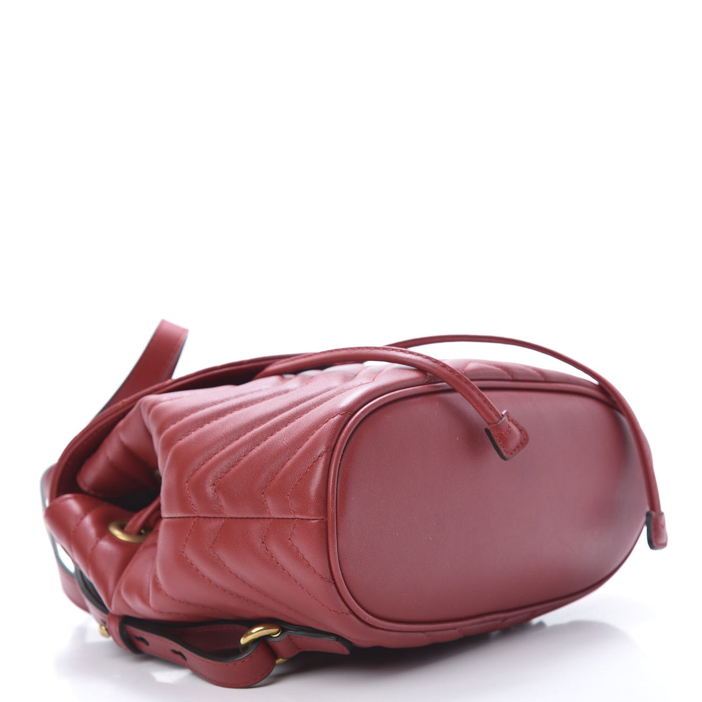 Calfskin Matelasse GG Marmont Flap Backpack Hibiscus Red