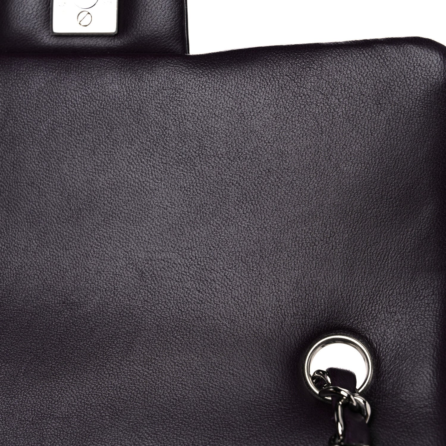 Chanel Lambskin Quilted Mini Rectangular Flap Dark Purple 10 of 13