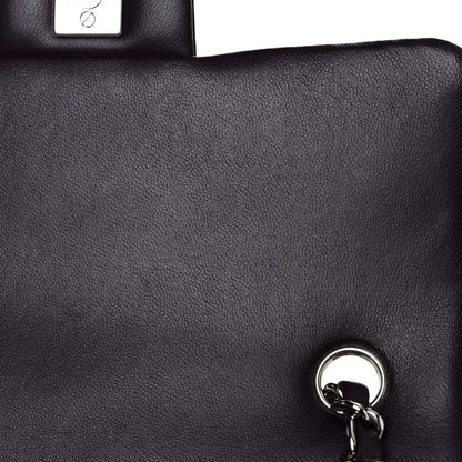 Chanel Lambskin Quilted Mini Rectangular Flap Dark Purple 10 of 13