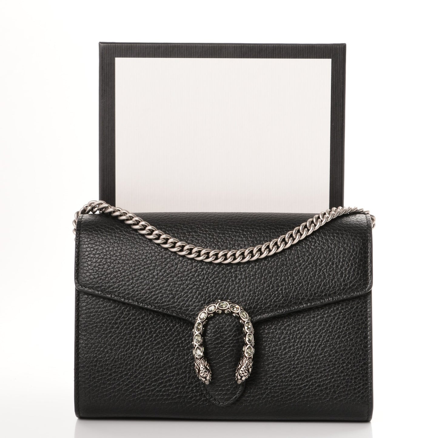 Calfskin Mini Dionysus Chain Wallet Black