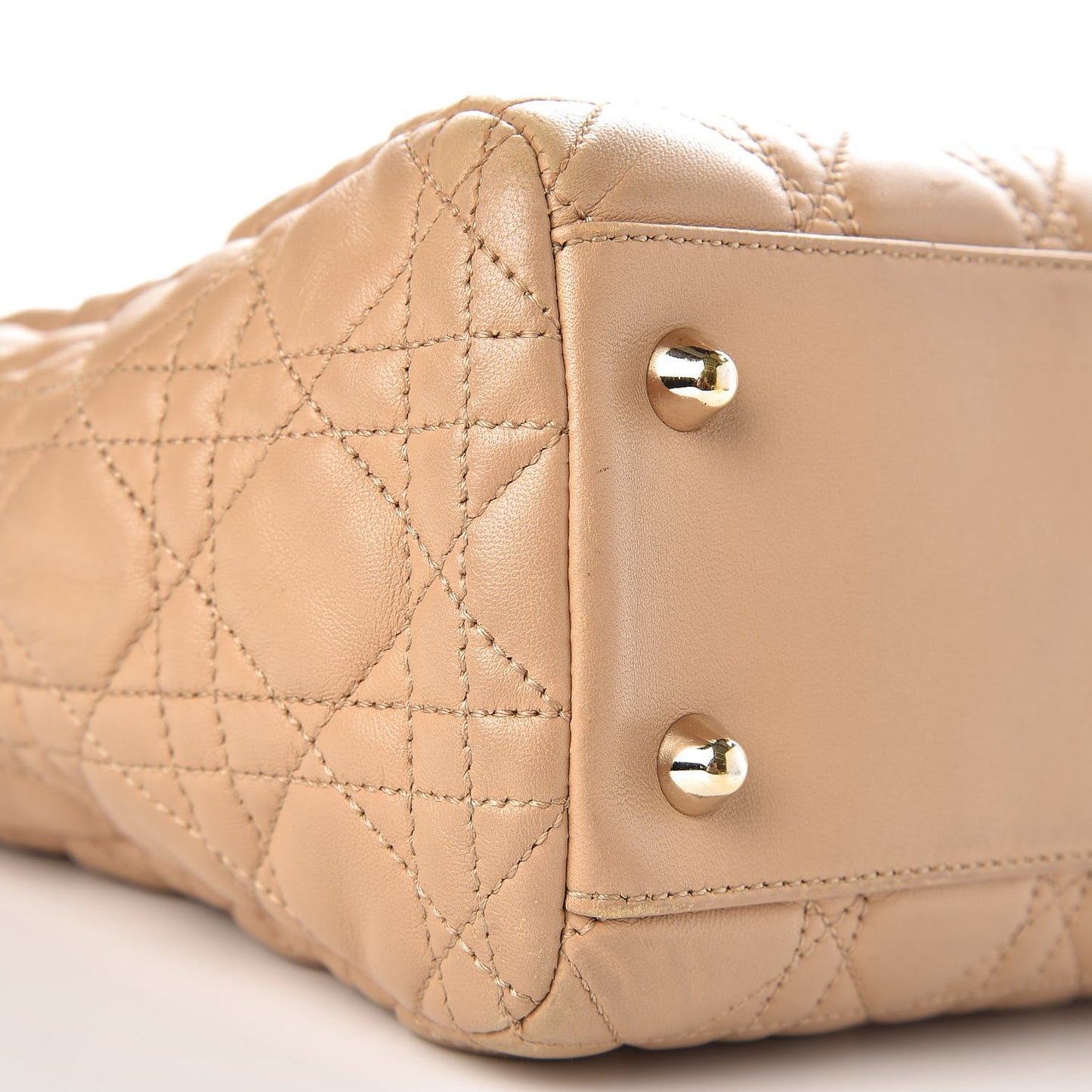 Lambskin Cannage Small Dior Soft Shopping Tote Beige