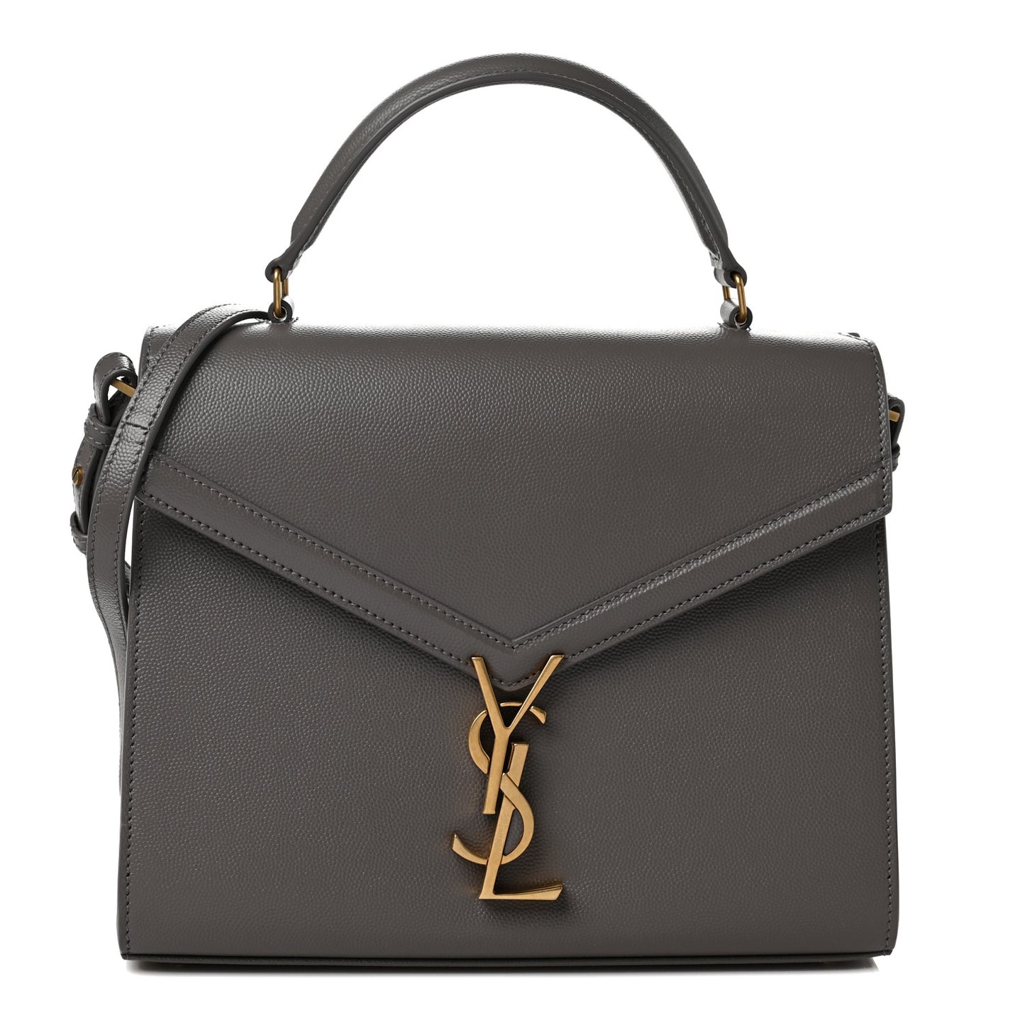 Grain de Poudre Medium Classic Monogram Cassandra Top Handle Dark Smog
