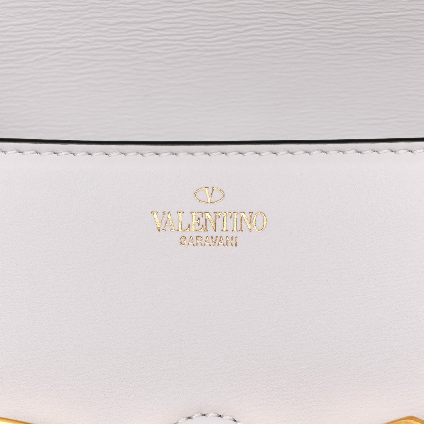 Calfskin Small Vlogo Chain Shoulder Bag Optic White