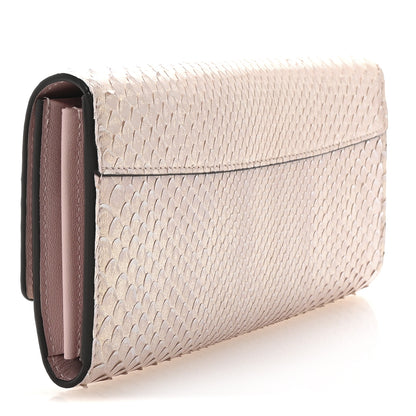 Louis Vuitton Metallic Snakeskin Capucines Wallet Pink 3 of 6