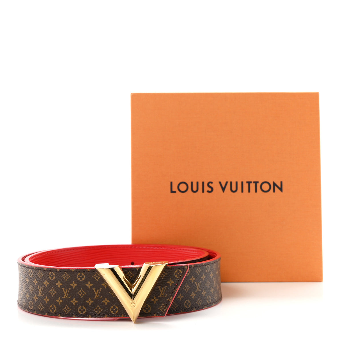 Louis Vuitton Epi 30mm LV Initiales Reversible Belt 80 32 Coquelicot 6 of 6