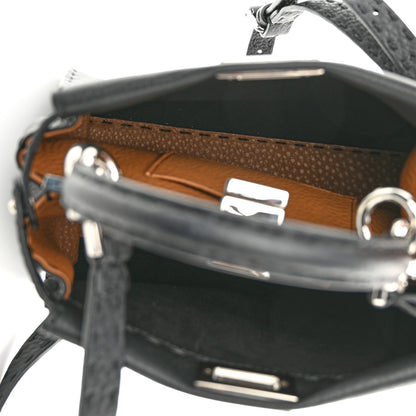 Fendi Cuoio Romano Selleria Bi-Color Mini Peekaboo Iconic Satchel Black Mou 5 of 12