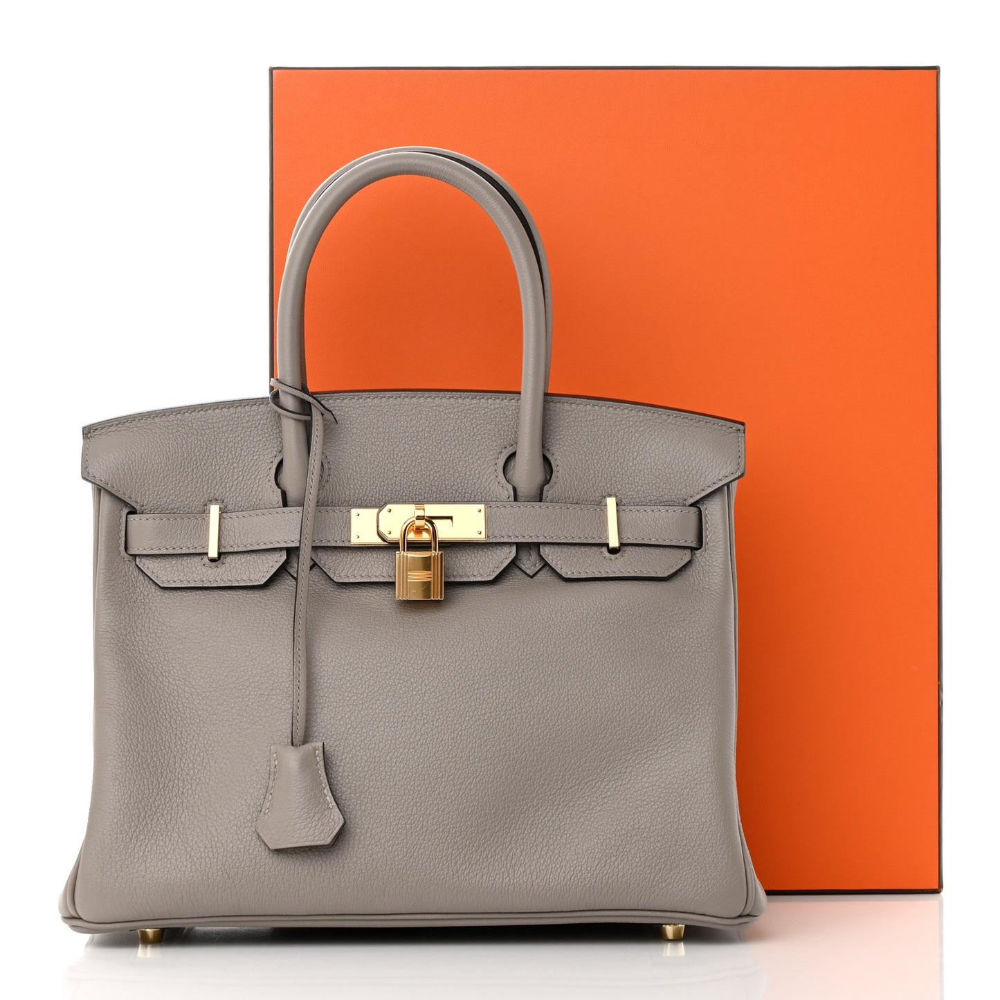 Taurillon Novillo Birkin 30 Gris Asphalte