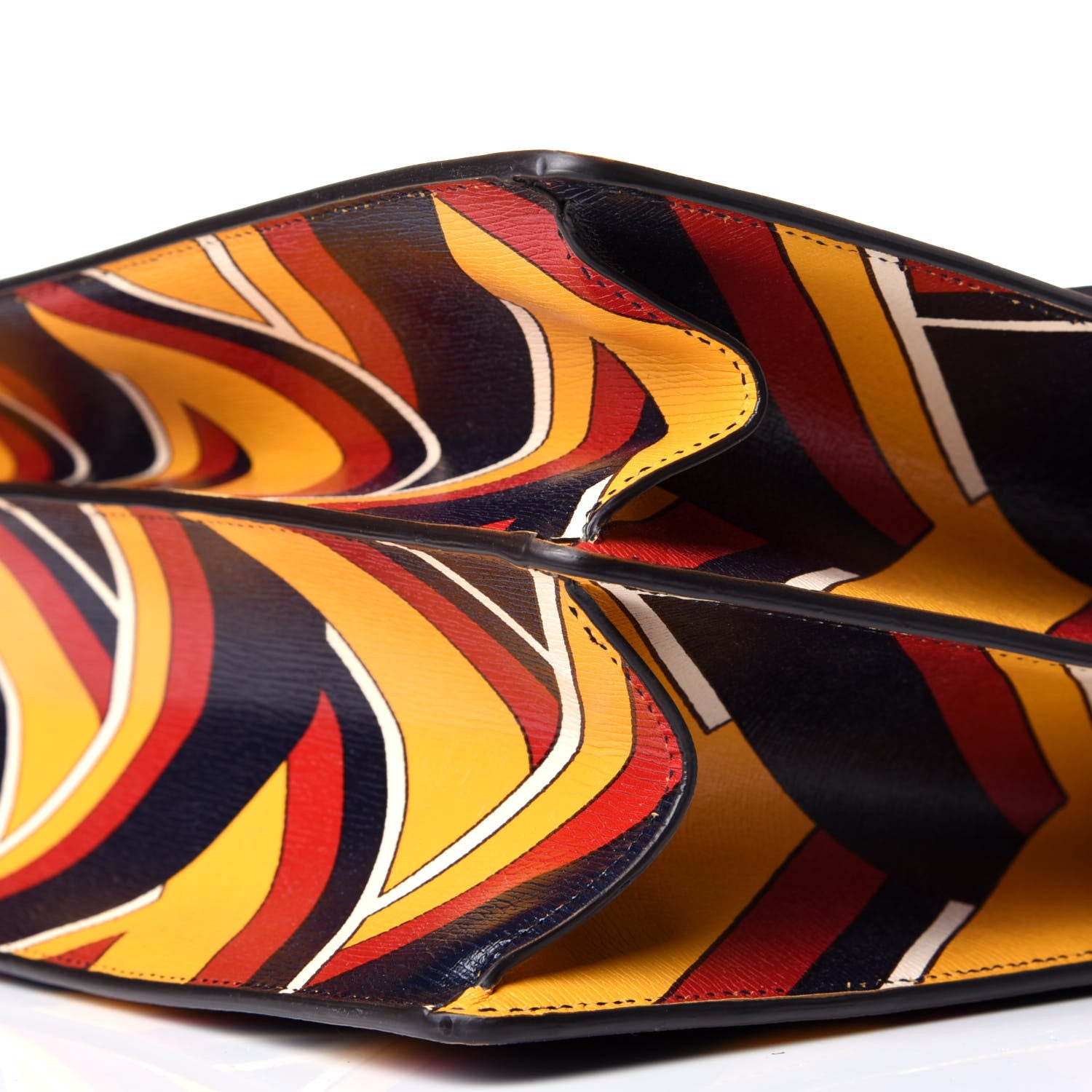 Gucci Calfskin Bamboo Chevron Print Large Dionysus Top Handle Bag Crop Rosso Blue White 10 of 10