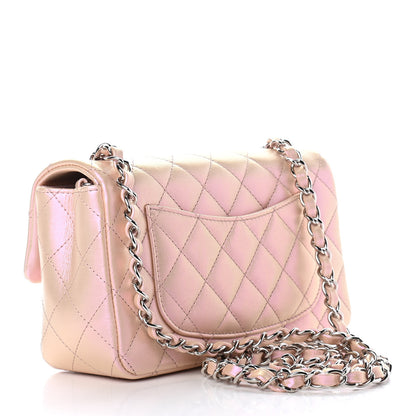 Chanel Iridescent Calfskin Quilted Mini Rectangular Flap Pink 2 of 8