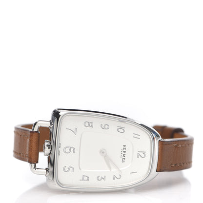Hermes Stainless Steel Barenia 26mm Galop Quartz Watch Fauve 3 of 7