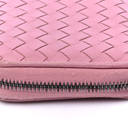 Bottega Veneta Nappa Intrecciato Zip Around Wallet Pink 7 of 8