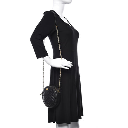 Dolce & Gabbana Lambskin Quilted Round Shoulder Bag Black 2 of 10