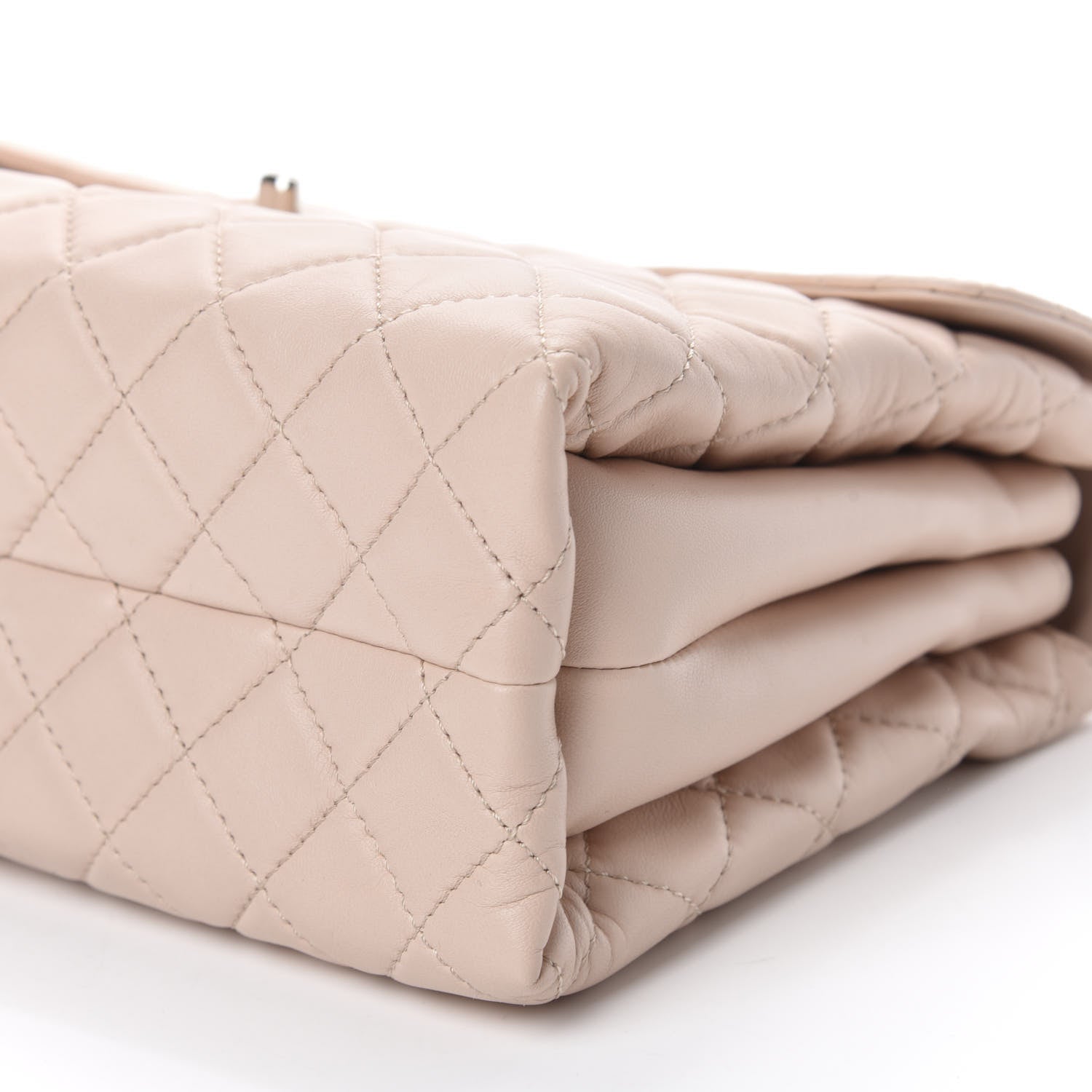 Chanel Lambskin Quilted Jumbo by 4 Flap Beige 7 of 10