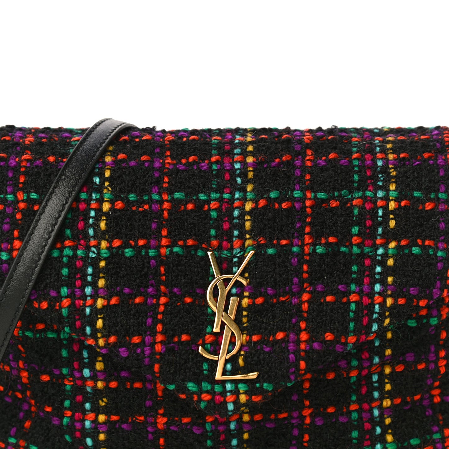 Tweed Toy Loulou Shoulder Bag Black